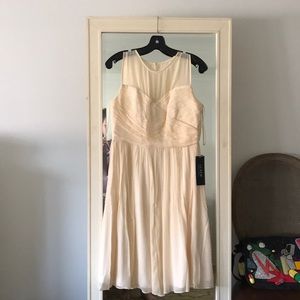 J Crew cream cocktail dress